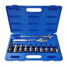Black Hand Impact Hex Bit Sockets Set 1/2'' x 12pc/ Set Black Hand Impact Hex Bit Sockets Set 1/2'' x 12pc/ Set